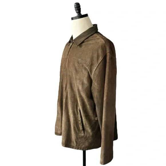 Polo Ralph Lauren Vintage Suede Cotton Lined Leather JacketXL
